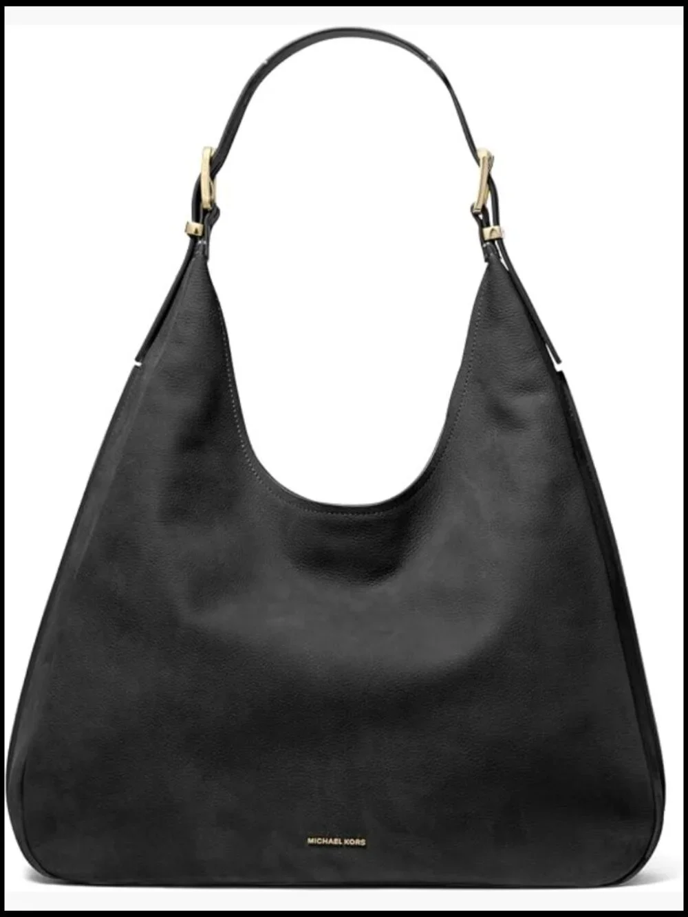 Nolita Large Hobo Shoulder Bag Supple Nubuck Structured Edges Adjustable Strap